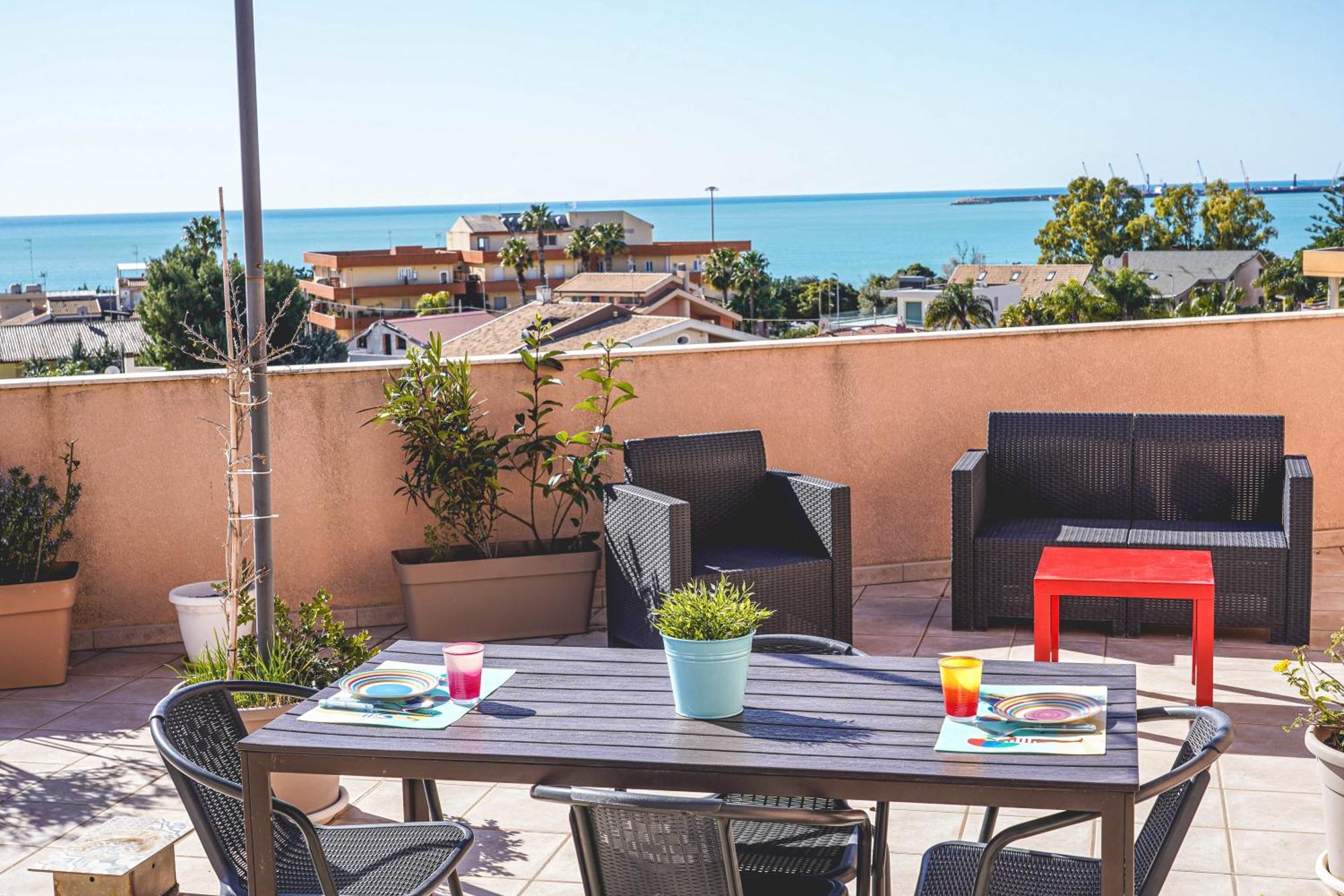 Apartament Attico Terrazza Cielomare Seaview Pozzallo Zewnętrze zdjęcie